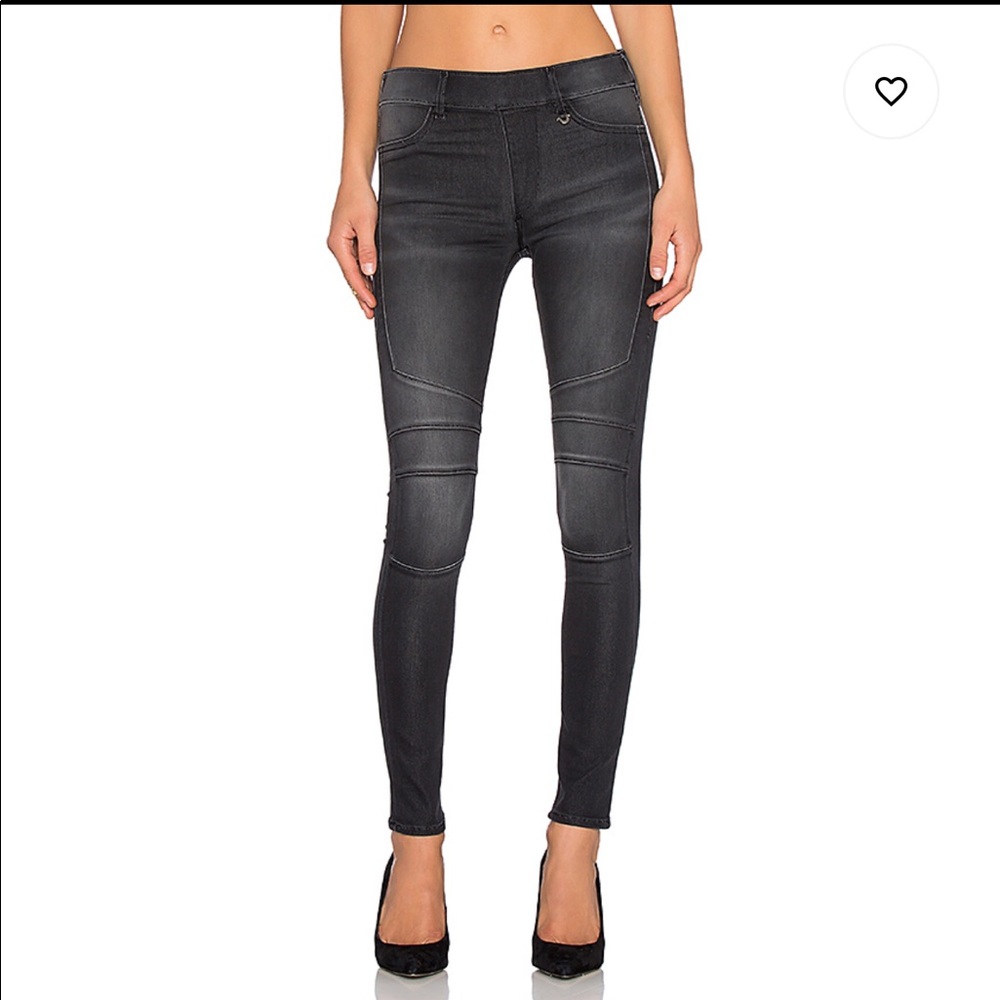 True Religion Runway Moto Legging Ghost Light Wash